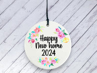 Happy New Home Gift 2022 - Floral Ceramic circle