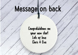 Motivational Gift - You are Brave - Marble Ceramic circle