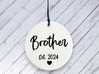 Pregnancy Reveal Gift for Brother - Ceramic circle