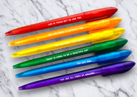 Positivity Pens - Set of 6 in organza bag