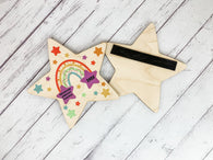 Superstar Nursery Teacher large wooden star magnet