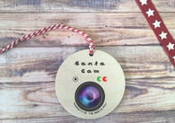 Santa Cam Wooden Bauble