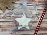 Ceramic Hanging Star Decoration Xmas gnome & snowflakes baby's first xmas