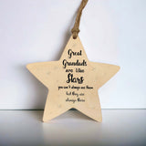 Great Grandads are like stars wooden ornament