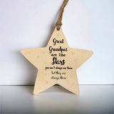 Great Grandpas are like stars wooden ornament