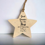 Great Grannies are like stars wooden ornament