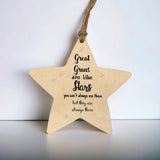 Great Grans are like stars wooden ornament